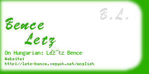 bence letz business card